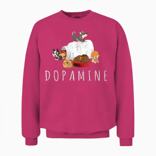 Dopamine Funny Dog Lover Puppy Dog Owners Dog Mom Unisex Sweatshirt - Heliconia