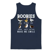 Funny Boobies Unisex Tank Top - Navy – 1