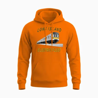Lirr M7 Elec Fleet.png Unisex Hoodie - Safety Orange