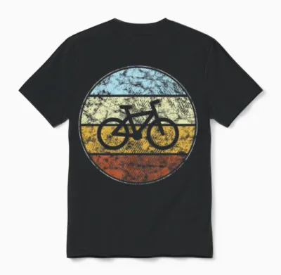 Cycling Retro Unisex T-Shirt - Black