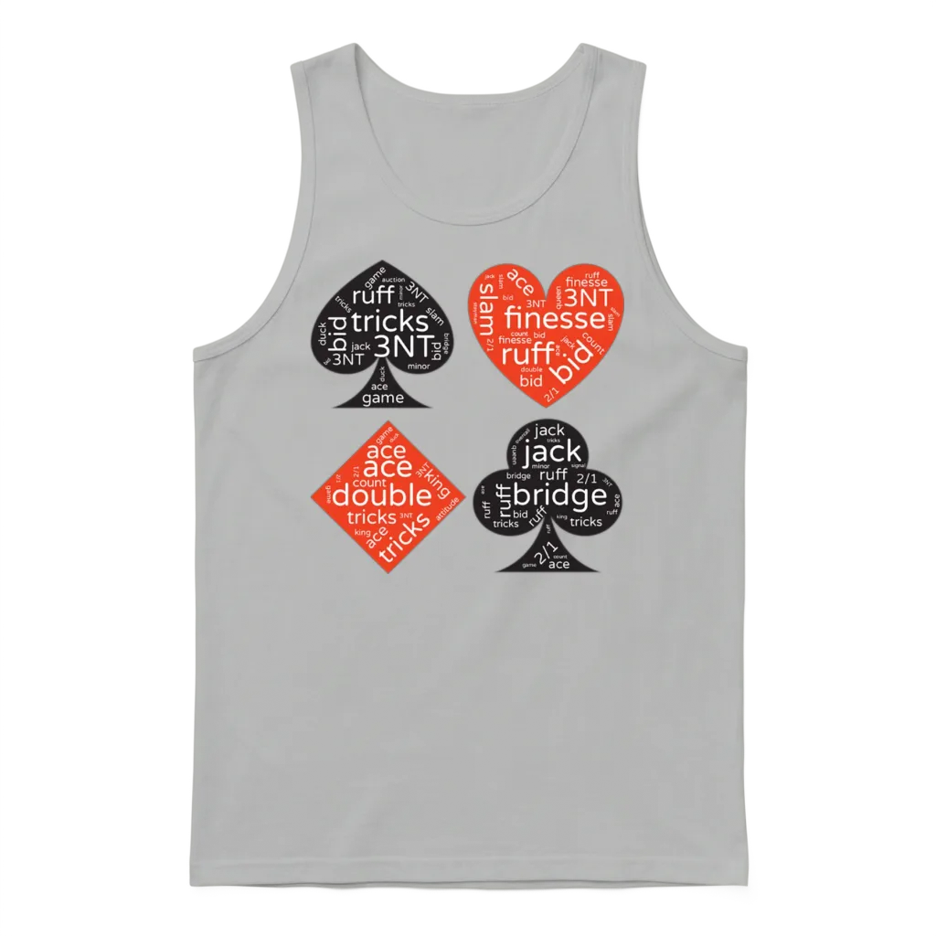 Contract Bridge Player Unisex Tank Top - Ash