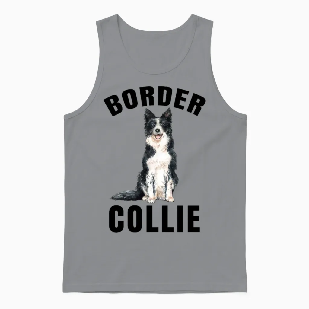 Border Collie Lover's - Gift Border Collie Unisex Tank Top in Sport Grey