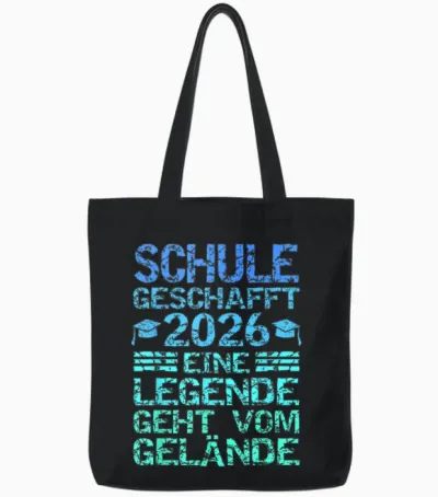 Schule 2026 Eine Legende Geht Vom Gelände Tote Bags - Black