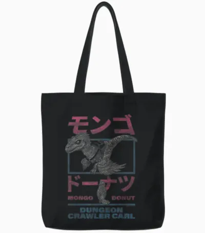 Dcc Mongo and Donut Face-Off with Kanji Gamer Series Book Tote Bags - Black