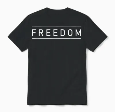 Freedom T-Shirt Patriotic Style Freedom Shirt Freedom Unisex T-Shirt - Black