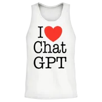 I Love Chatgpt Unisex Tank Top - White – 2