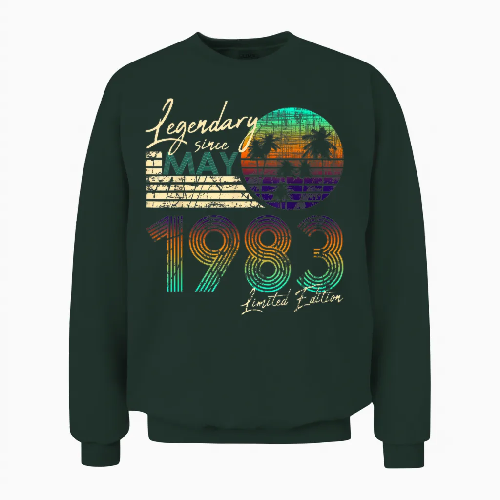 40. Geburtstag 40 Legendär Seit Mai 1983 Unisex Sweatshirt in Forest