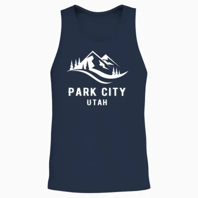 Park City Utah Mountains Souvenir Memorabilia Wint Unisex Tank Top - Navy