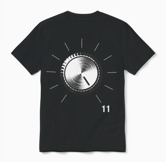 Volume Knob - These Go to 11 Unisex T-Shirt in Black