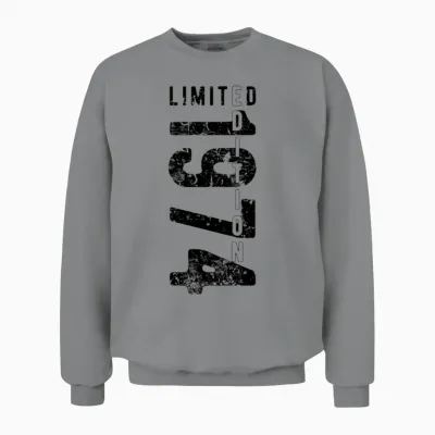 Grunge Vintage Limited Edition 1974 Birthday Unisex Sweatshirt - Sport Grey