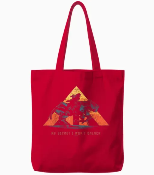 Horizon Forbidden West No Secret I Won't Unlock Portrait Tote Bags in Red