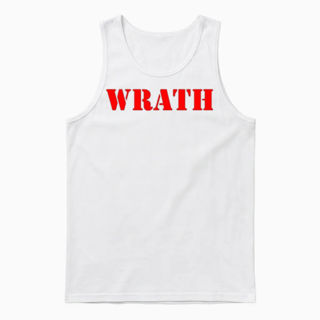 Wrath Unisex Tank Top in White