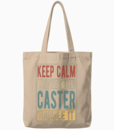 Caster Retro Gift Tote Bags - Natural