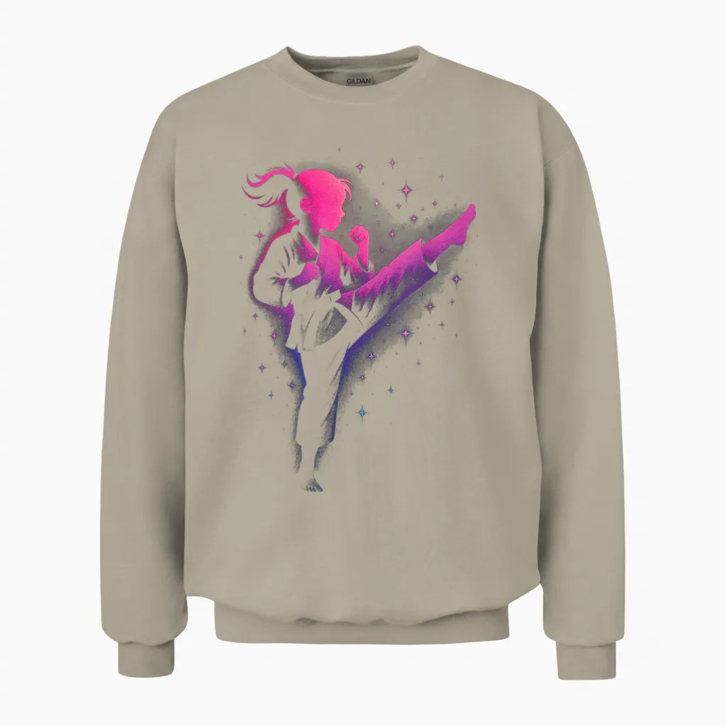 Kung Fu Self Defence Sport Taekwondo Unisex Sweatshirt in Sand