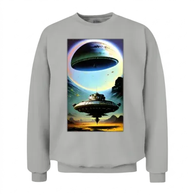 Ufo Retro Unisex Sweatshirt - Ash
