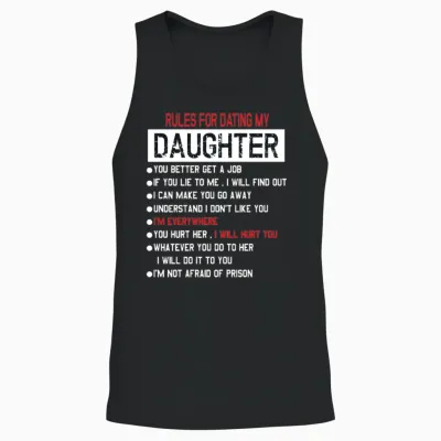 Rules for Dating My Daughter Unisex Tank Top - Black