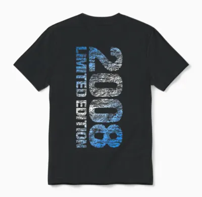 18. Geburtstag 2008 Junge Mädchen 18 Jahre Limited Edition Unisex T-Shirt - Black