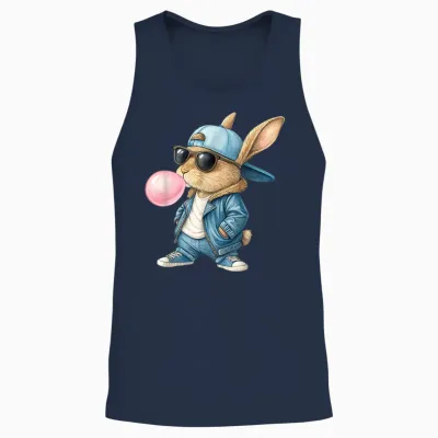 Cooler Hase Osterhase Bunny Kaninchen Kinder Jungen Ostern Unisex Tank Top - Navy