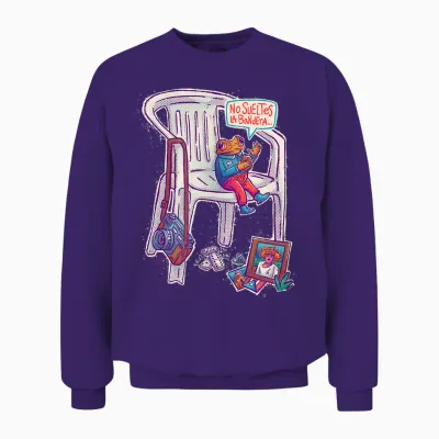 Sillas Blancas Puerto Rico Sapo Concho Bandera Boricua Unisex Sweatshirt - Purple