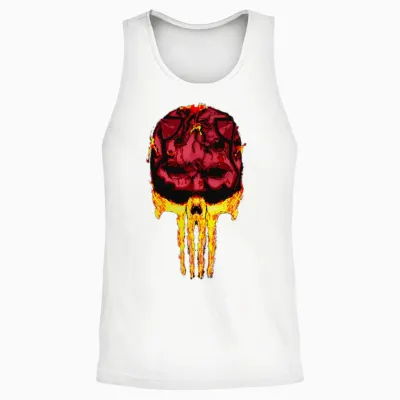 Devil Rider Punishes Unisex Tank Top - White