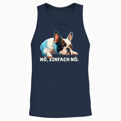 Französische Bulldogge Nö Einflach Nö Outfit Frenchie Spruch Unisex Tank Top - Navy