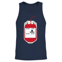 B Negative Blood Bag Unisex Tank Top - Navy – 2