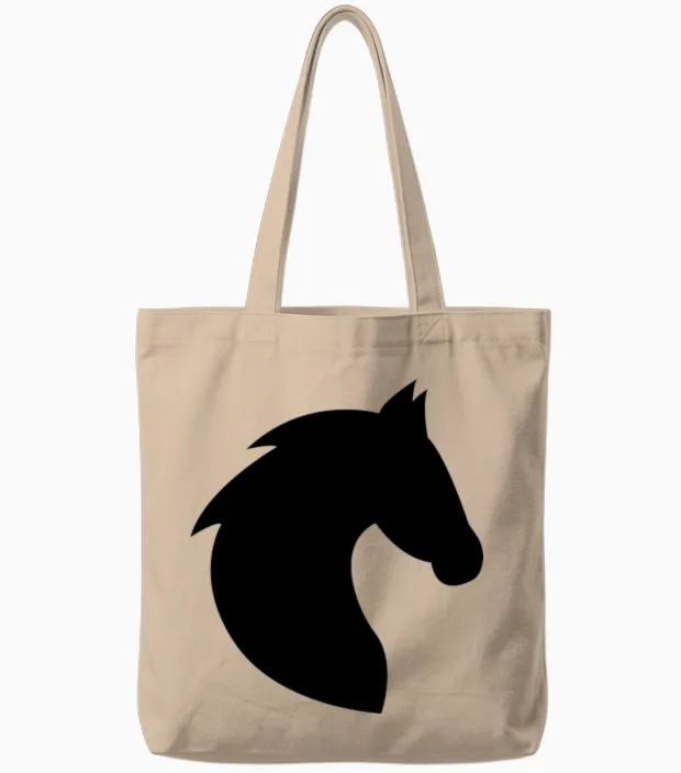 Horse, Horse Head, Horses, Riding, Riding, Rider Tote Bags in Natural
