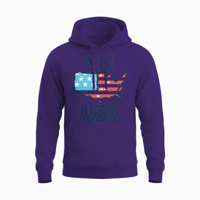 In, Usa, Indiana Unisex Hoodie - Purple