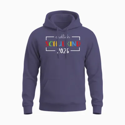 Children's School First Grader Enrolment - Endlich Schulkind 2026 Unisex Hoodie - Heather Sport Dark Navy