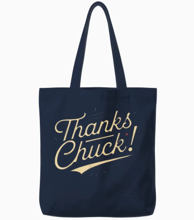 Danke Chuck Tote Bags in Navy