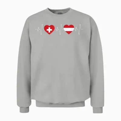 österreich Flagge Schweiz Flagge österreich Schweiz Unisex Sweatshirt - Ash