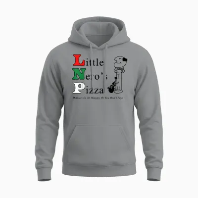 Home Alone Little Nero's Pizza Logo Unisex Hoodie - Sport Grey