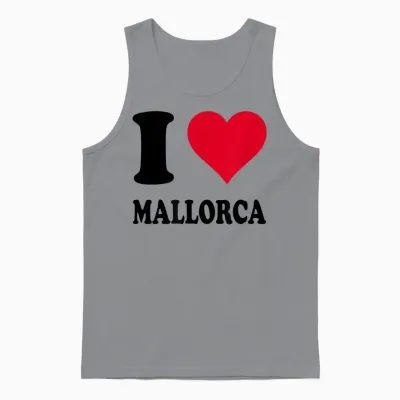 J'aime Mallorca T-Shirt, White, S Unisex Tank Top - Sport Grey