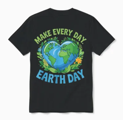 Save the Planet Everyday Earth Day Earth Day Unisex T-Shirt - Black