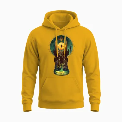 Wb 100: the Lord of the Rings the Eye of Sauron Unisex Hoodie - Gold