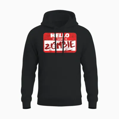 Zombie Funny Unisex Hoodie - Black