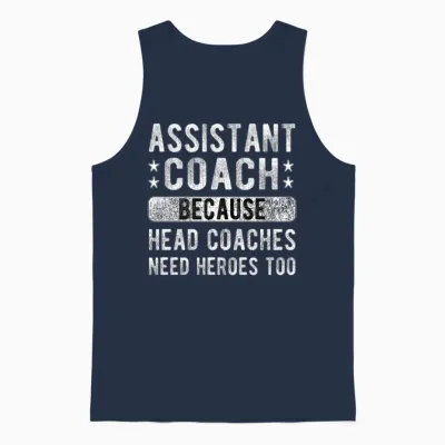 Funny Assistant Coach Sports Assistant Coaching Unisex Tank Top - Navy