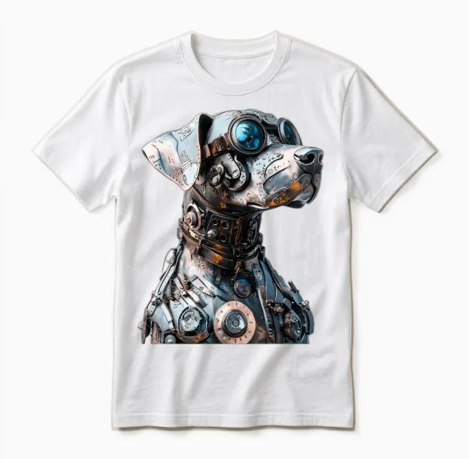 Ai Dog - Lovers Unisex T-Shirt in White
