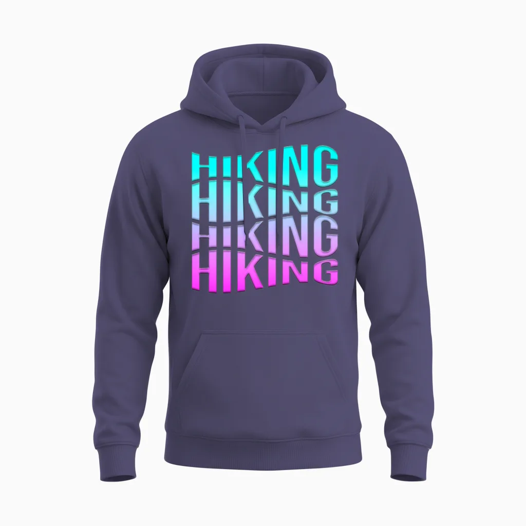 Hiking & Outdoors Unisex Hoodie in Heather Sport Dark Navy