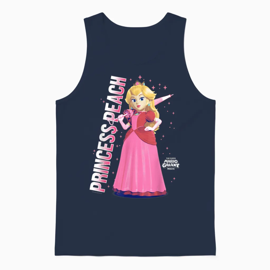 The Super Mario Galaxy Movie Galatic Princess Peach Unisex Tank Top in Navy