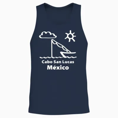 Cabo San Lucas Mexico Fishing Vacation Trip Beach Unisex Tank Top - Navy