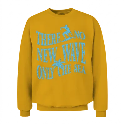 Ride the Retro Wave Sea Unisex Sweatshirt - Gold