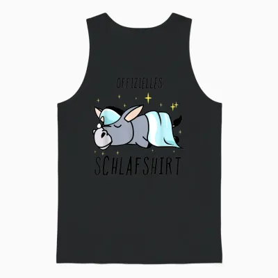 Esel Pyjama Schlafanzug Unisex Tank Top - Black