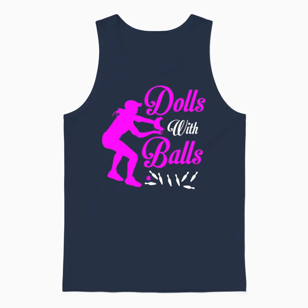 Dolls with Balls Unisex Tank Top in Navy