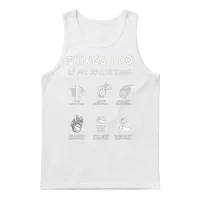 Things I Do in My Spare Time Basketball Lovers Unisex Tank Top - White – 1
