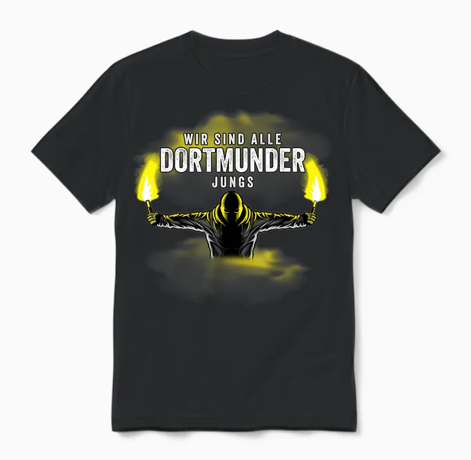 Dortmunder Jungs - Fussball - Dortmund - Pyro - Bengalo Unisex T-Shirt in Black