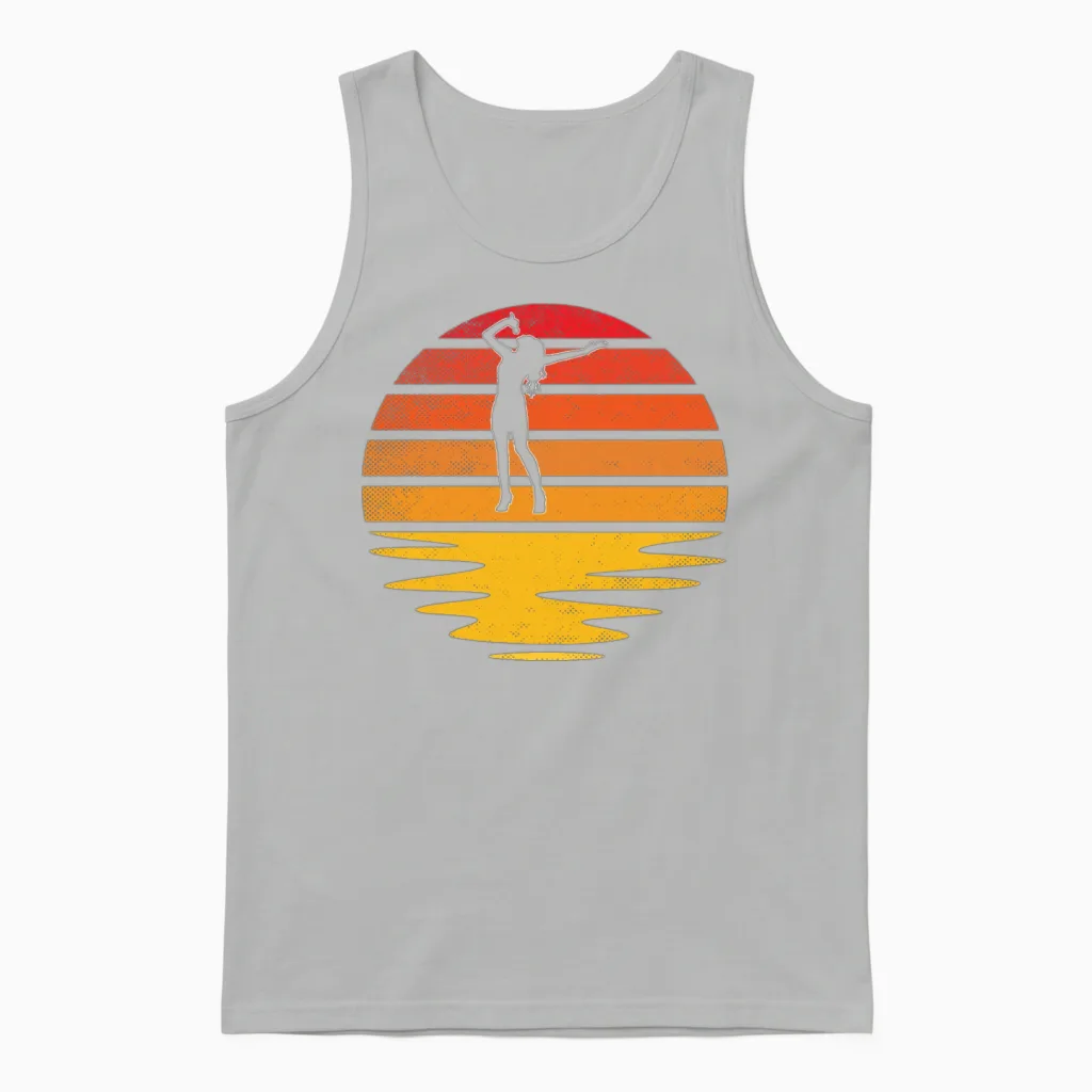 Singing Retro Unisex Tank Top in Ash