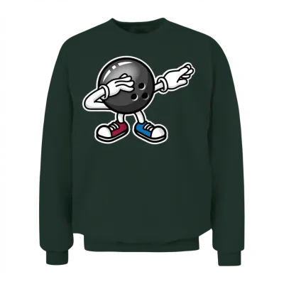 Dab Dabbing Bowling Ball Unisex Sweatshirt - Forest