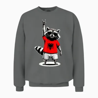 Drapeau Albanais Hommes Femmes Enfants Albanie Unisex Sweatshirt - Graphite Heather