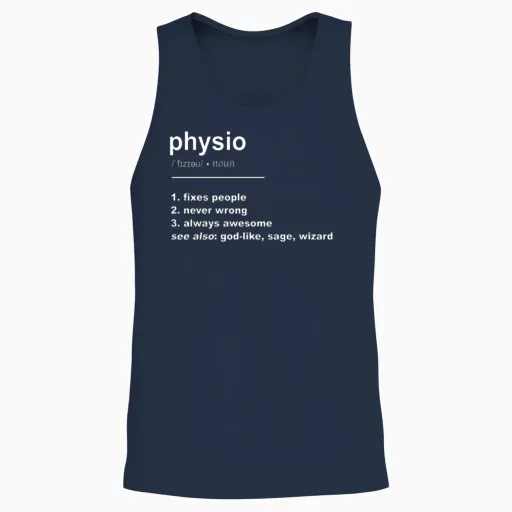 Physio Definition Unisex Tank Top - Navy